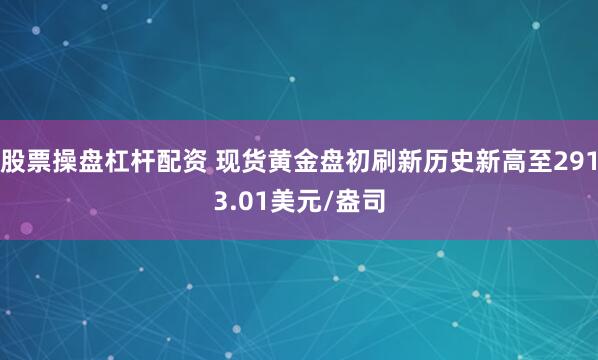 股票操盘杠杆配资 现货黄金盘初刷新历史新高至2913.01美元/盎司