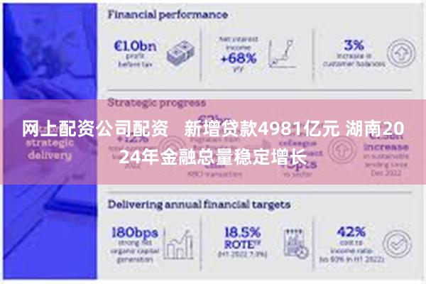 网上配资公司配资   新增贷款4981亿元 湖南2024年金融总量稳定增长