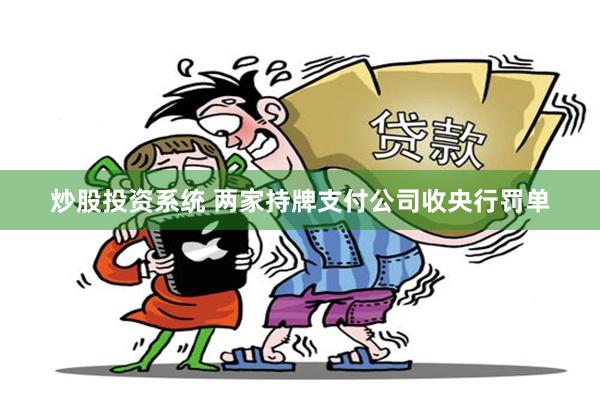 炒股投资系统 两家持牌支付公司收央行罚单