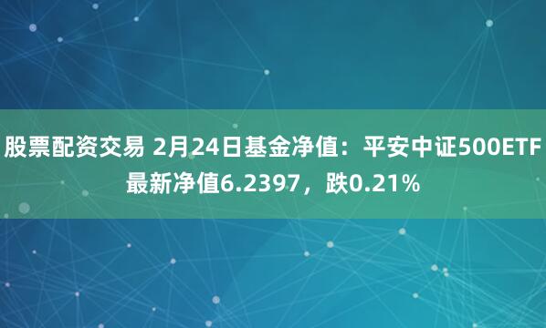 股票配资交易 2月24日基金净值：平安中证500ETF最新净值6.2397，跌0.21%